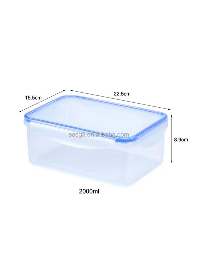 Plastic food storage containers, set of 4 pieces, airtight, resealable, and available in various shapes and colors (multi-colored) - Image 1